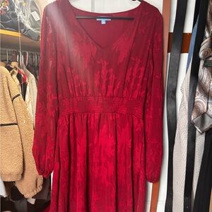 Draper James Red Long Sleeve Dress